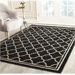 Pemberly Row Polypropylene Black Indoor Outdoor Rug - Square 5'3