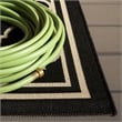 Pemberly Row Polypropylene Black Indoor Outdoor Rug - Square 5'3