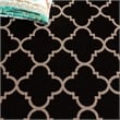 Pemberly Row Polypropylene Black Indoor Outdoor Rug - Square 5'3