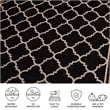 Pemberly Row Polypropylene Black Indoor Outdoor Rug - Square 5'3