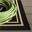 Pemberly Row Polypropylene Black Indoor Outdoor Rug - Square 7'10