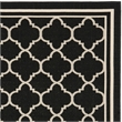 Pemberly Row Polypropylene Black Indoor Outdoor Rug - Square 7'10