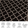 Pemberly Row Polypropylene Black Indoor Outdoor Rug - Square 7'10