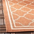 Pemberly Row Polypropylene Terracotta Indoor Outdoor Rug - Square 5'3