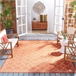 Pemberly Row Polypropylene Terracotta Indoor Outdoor Rug - Square 7'10