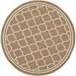 Pemberly Row Polypropylene Brown Indoor Outdoor Rug - Round 7'10