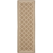 Pemberly Row Polypropylene Brown Indoor Outdoor Rug - Runner 2'3