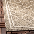 Pemberly Row Polypropylene Brown Indoor Outdoor Rug - Runner 2'3