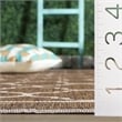 Pemberly Row Polypropylene Brown Indoor Outdoor Rug - Square 7'10