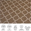 Pemberly Row Polypropylene Brown Indoor Outdoor Rug - Square 7'10