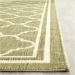 Pemberly Row Polypropylene Green Indoor Outdoor Rug - Runner 2'3