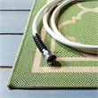 Pemberly Row Polypropylene Green Indoor Outdoor Rug - Square 4'