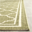 Pemberly Row Polypropylene Green Indoor Outdoor Rug - Square 5'3
