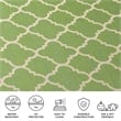 Pemberly Row Polypropylene Green Indoor Outdoor Rug - Square 7'10