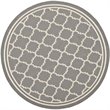 Pemberly Row Polypropylene Anthracite Indoor Outdoor Rug - Round 7'10