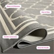 Pemberly Row Polypropylene Anthracite Indoor Outdoor Rug - Runner 2'3