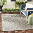 Pemberly Row Polypropylene Anthracite Indoor Outdoor Rug - Square 5'3