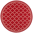 Pemberly Row Polypropylene Red Indoor Outdoor Rug - Round 7'10