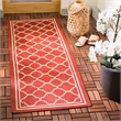 Pemberly Row Polypropylene Red Indoor Outdoor Rug - Runner 2'3
