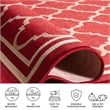 Pemberly Row Polypropylene Red Indoor Outdoor Rug - Square 7'10