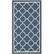 Pemberly Row Polypropylene Navy Indoor Outdoor Rug - 2' x 3'7