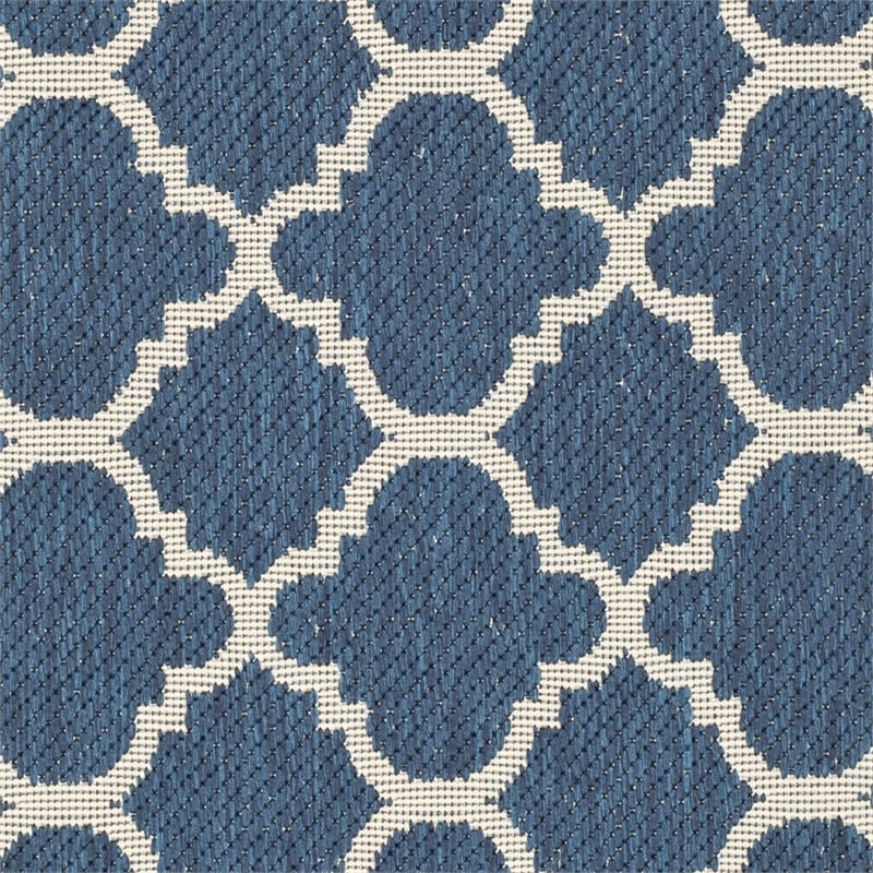 Pemberly Row Polypropylene Navy Indoor Outdoor Rug - 2' x 3'7