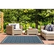 Pemberly Row Polypropylene Navy Indoor Outdoor Rug - 6'7