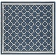 Pemberly Row Polypropylene Navy Indoor Outdoor Rug - Square 4'