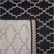 Pemberly Row Polypropylene Black Indoor Outdoor Rug - Runner 2'3