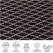 Pemberly Row Polypropylene Black Indoor Outdoor Rug - Square 5'3