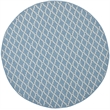 Pemberly Row Polypropylene Blue Indoor Outdoor Rug - Round 4'
