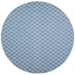 Pemberly Row Polypropylene Blue Indoor Outdoor Rug - Round 7'10