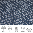 Pemberly Row Polypropylene Blue Indoor Outdoor Rug - Runner 2'3