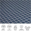 Pemberly Row Polypropylene Blue Indoor Outdoor Rug - Square 7'10