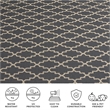 Pemberly Row Polypropylene Anthracite Indoor Outdoor Rug - Square 7'10