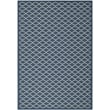 Pemberly Row Polypropylene Navy Indoor Outdoor Rug - 5'3