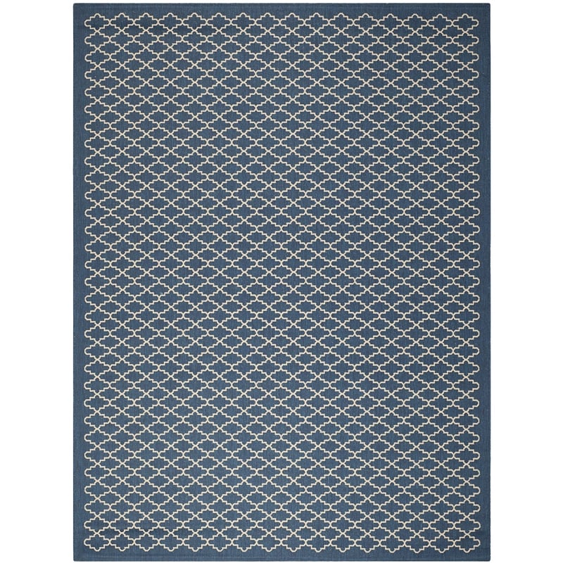 Pemberly Row Polypropylene Navy Indoor Outdoor Rug - 6'7
