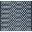 Pemberly Row Polypropylene Navy Indoor Outdoor Rug - Square 5'3