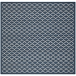 Pemberly Row Polypropylene Navy Indoor Outdoor Rug - Square 6'7