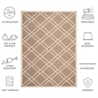 Pemberly Row Polypropylene Brown Indoor Outdoor Rug - 8' x 11'