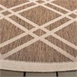 Pemberly Row Polypropylene Brown Indoor Outdoor Rug - Round 7'10