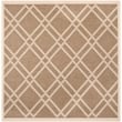 Pemberly Row Polypropylene Brown Indoor Outdoor Rug - Square 7'10