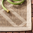 Pemberly Row Polypropylene Brown Indoor Outdoor Rug - Square 7'10