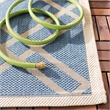 Pemberly Row Polypropylene Blue Indoor Outdoor Rug - 2' x 3'7