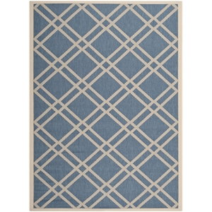 Pemberly Row Polypropylene Blue Indoor Outdoor Rug - 5'3&quot x 7'7&quot