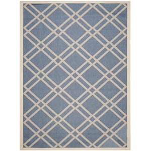 Pemberly Row Polypropylene Blue Indoor Outdoor Rug - 6'7&quot x 9'6&quot