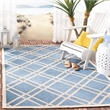 Pemberly Row Polypropylene Blue Indoor Outdoor Rug - 8' x 11'