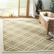 Pemberly Row Polypropylene Green Indoor Outdoor Rug - Square 7'10