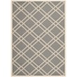 Pemberly Row Polypropylene Anthracite Indoor Outdoor Rug - 4' x 5'7