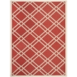 Pemberly Row Polypropylene Red Indoor Outdoor Rug - 8' x 11'